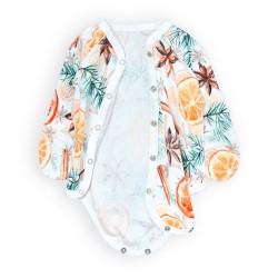 Боди для новорожденных с застежкой по всей длине Cinnamon