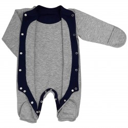 Теплий сірий чоловічок для новонародженого хлопчика Gray Теплий сірий чоловічок для новонародженого хлопчика Gray