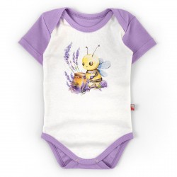 Боді з коротким рукавом з бджілкою Lavender Боді з коротким рукавом з бджілкою Lavender