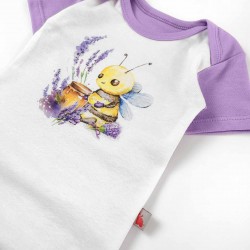 Боді з коротким рукавом з бджілкою Lavender Боді з коротким рукавом з бджілкою Lavender