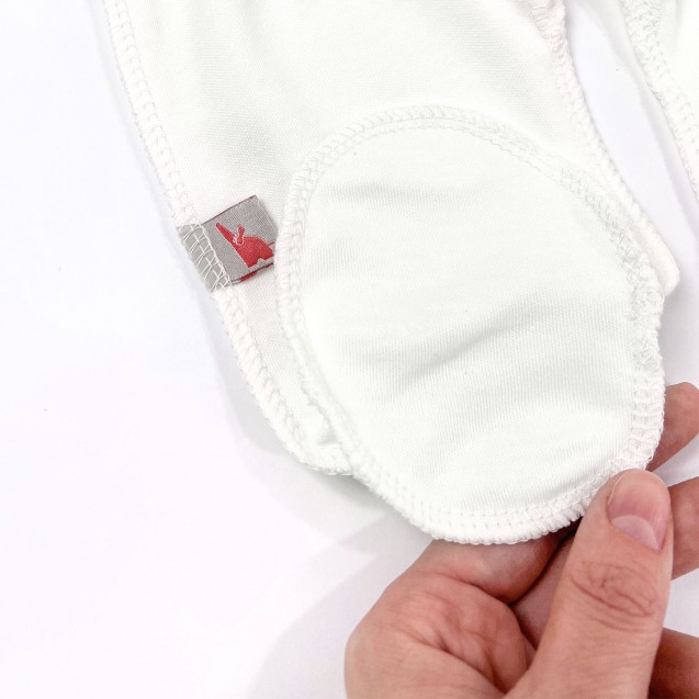 Однотонні білі повзунки для новонароджених Milk 