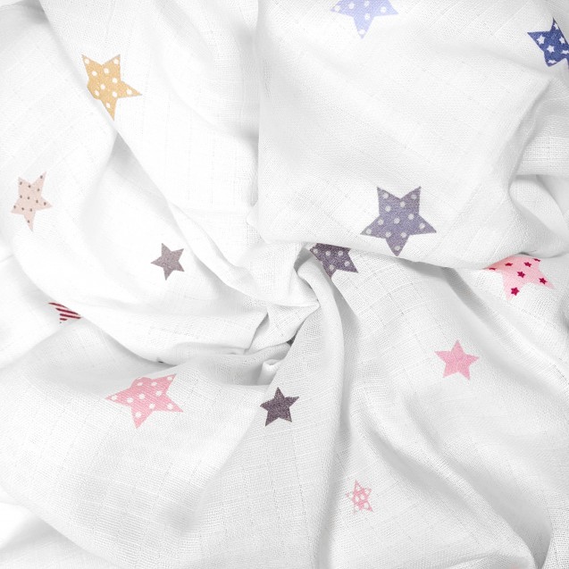 Большие муслиновые пеленки для новорожденных 3шт в наборе Stars