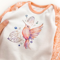 Боді з довгим рукавом для дівчинки з принтом Nectar