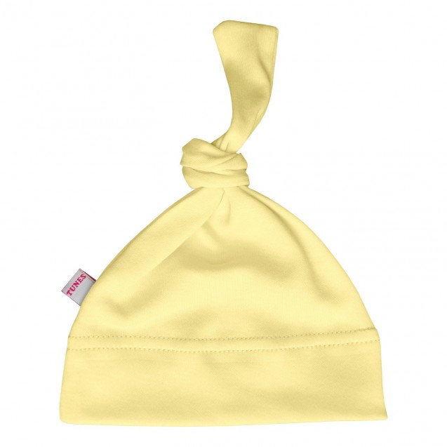 Трикотажна шапочка з вузликом жовтого кольору Lemon