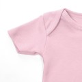 Solid Cotton Short-Sleeve Baby Bodysuit – Rose
