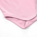 Solid Cotton Short-Sleeve Baby Bodysuit – Rose