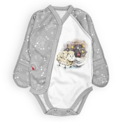 Боди с застежкой по диагонали с принтом овечка Sweet dream Боди с застежкой по диагонали с принтом овечка Sweet dream