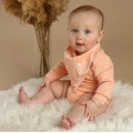 Solid Long-Sleeve Baby Bodysuit – Peach