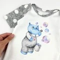 Боді котоновий з коротким рукавом Retro