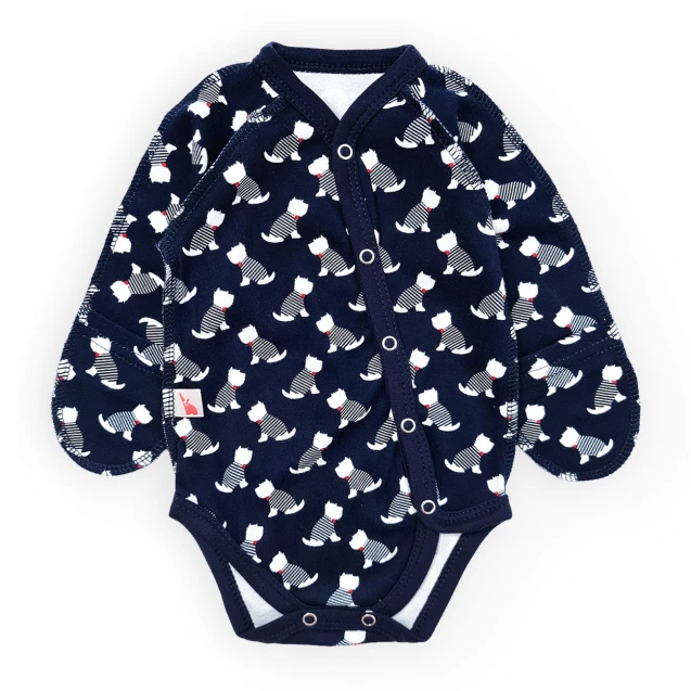 Puppy Print Cotton Newborn Bodysuit – York