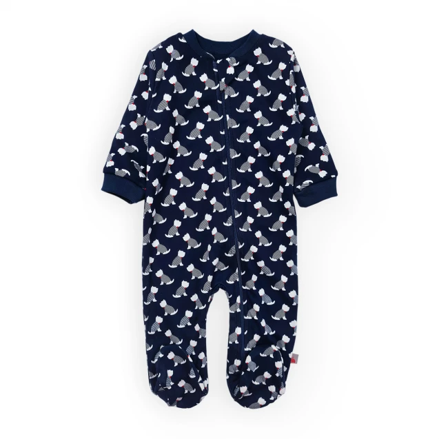 Cotton Zip Baby Sleepsuit – York