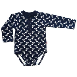 Polo-Collar Cotton Baby Bodysuit – York