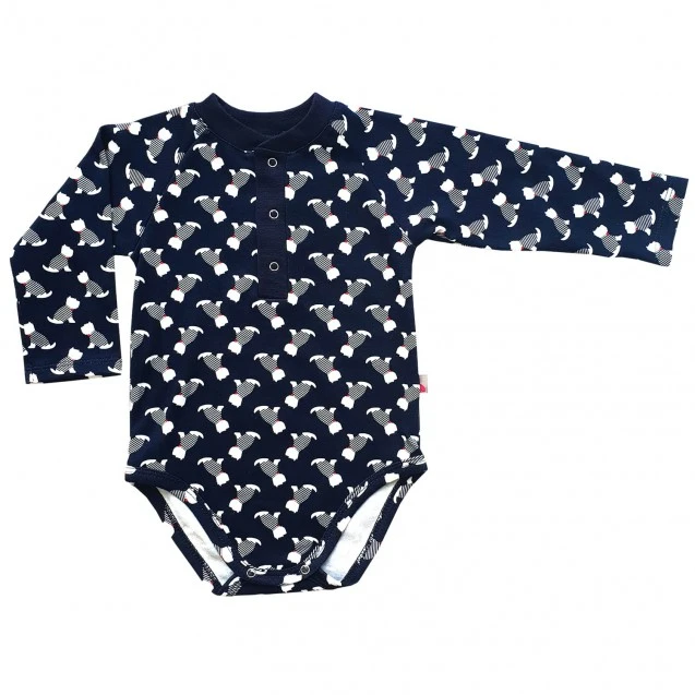Polo-Collar Cotton Baby Bodysuit – York