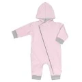 Warm Quilted Hooded Baby Girl Jumpsuit Love