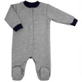 Warm Quilted Baby Sleepsuit – Gray