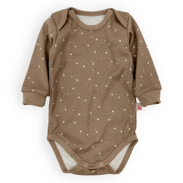 Cotton Long-Sleeve Baby Bodysuit Star Print – Mocco