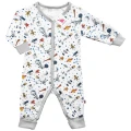 Cotton Baby Sleepsuit with Open Feet – Space