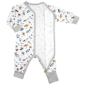 Cotton Baby Sleepsuit with Open Feet – Space