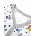 Cotton Baby Sleepsuit with Open Feet – Space