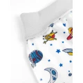 Space Newborn Footed Pants with Outside Seams