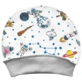 Cosmic Print Cuffed Newborn Hat – Space
