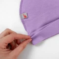 Cotton Newborn Hat with External Seam – Lavender