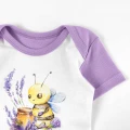 Боді з коротким рукавом з бджілкою Lavender
