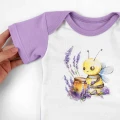 Боді з коротким рукавом з бджілкою Lavender