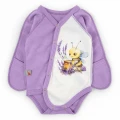 Боді з принтом бджілка для новонароджених Lavender