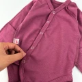 Боді однотонний зі швами назовні для новонароджених Magenta
