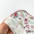 Floral Print Cotton Newborn Hat with External Seam – Magenta