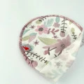 Floral Print Cotton Newborn Hat with External Seam – Magenta