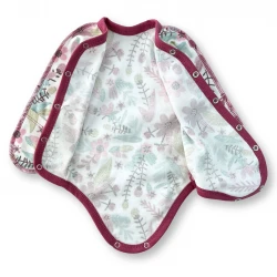 Floral Print Cotton Newborn Bodysuit – Magenta