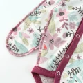 Floral Print Cotton Newborn Bodysuit – Magenta
