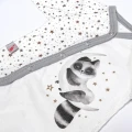 Illustrated Cotton Newborn Bodysuit – Moon Raccoon