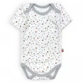 Star Print Cotton Short-Sleeve Baby Bodysuit – Moon