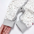 Cotton Baby Sleepsuit with Open Feet – Moon | Stars Pattern | 3–12 Months