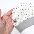 Cuffed Newborn Hat with External Seam – Moon