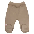 Solid Cotton Newborn Footed Pants – Choco