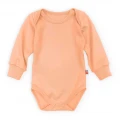 Solid Long-Sleeve Baby Bodysuit – Peach