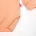 Solid Long-Sleeve Baby Bodysuit – Peach