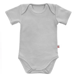 Solid Cotton Short-Sleeve Baby Bodysuit – Style