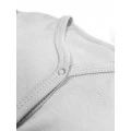 Solid Cotton Open-Foot Baby Sleepsuit – Gray