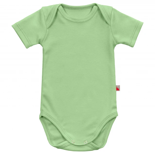 Solid Cotton Short-Sleeve Baby Bodysuit – Olive