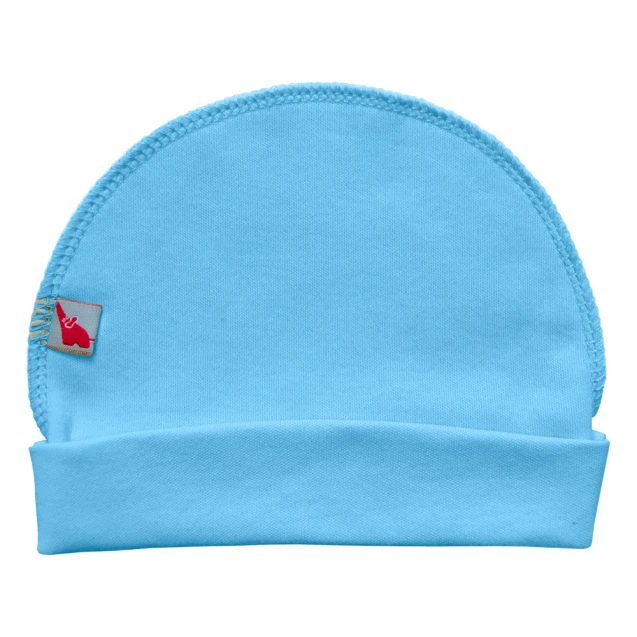 Cotton Newborn Hat with External Seam – Frosty