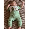 Illustrated Cotton Short-Sleeve Baby Bodysuit – Snail