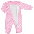 Cotton Zip Baby Sleepsuit – Pink