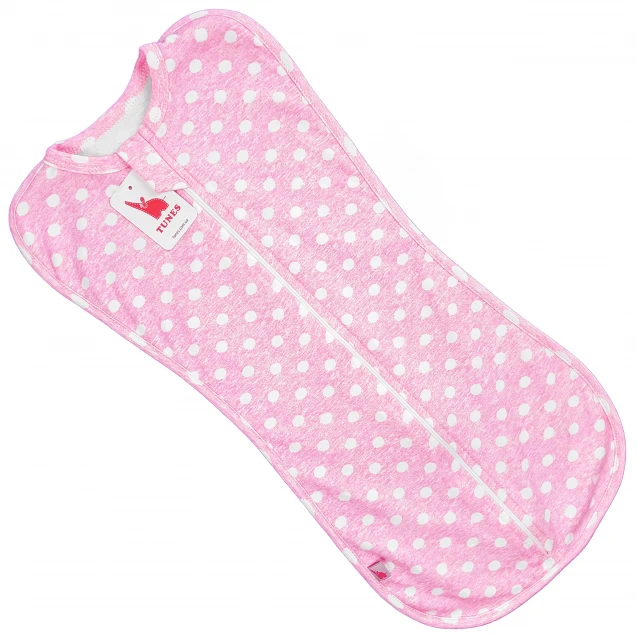 Пелюшка на блискавці для дівчинки в горошок Pink