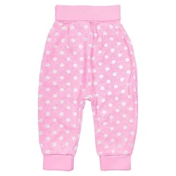 Дитячі штани для дівчинки з високими манжетами Pink