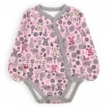 Cotton Newborn Bodysuit with Diagonal Closure – Bunny